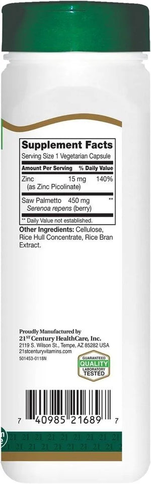 21ST CENTURY - 21st Century Saw Palmetto 450Mg. 200 Capsulas - The Red Vitamin MX - Suplementos Alimenticios - {{ shop.shopifyCountryName }}