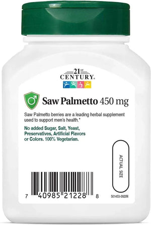 21ST CENTURY - 21st Century Saw Palmetto 450Mg. 60 Capsulas - The Red Vitamin MX - Suplementos Alimenticios - {{ shop.shopifyCountryName }}