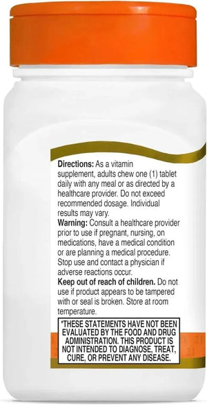 21ST CENTURY - 21st Century Vitamin C 500Mg. Chewable Tablets 110 Tabletas Masticables - The Red Vitamin MX - Suplementos Alimenticios - {{ shop.shopifyCountryName }}