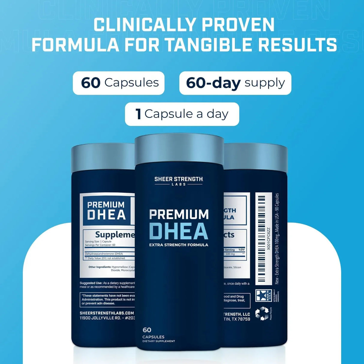 SHEER STRENGTH LABS - Sheer Strength DHEA 100Mg. 60 Capsulas - The Red Vitamin MX - Suplementos Alimenticios - {{ shop.shopifyCountryName }}