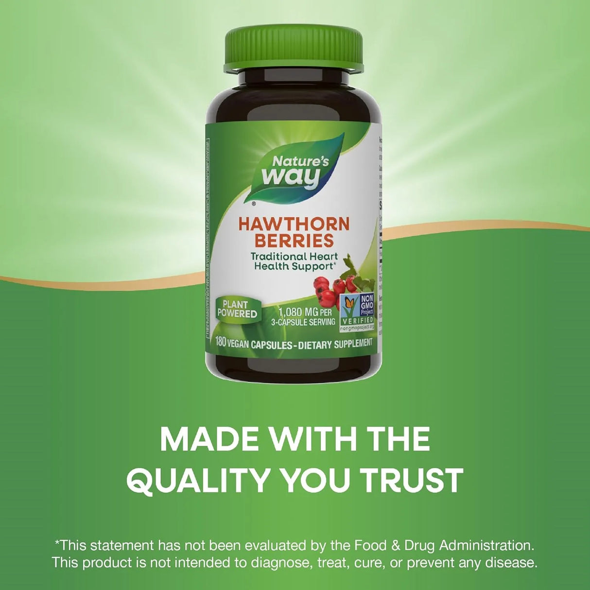 NATURE'S WAY - Nature's Way Premium Herbal Hawthorn Berries 1530Mg. 180 Capsulas - The Red Vitamin MX - Suplementos Alimenticios - {{ shop.shopifyCountryName }}