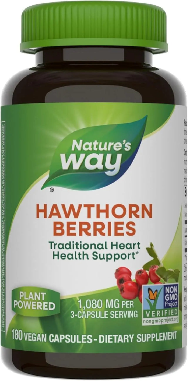 NATURE'S WAY - Nature's Way Premium Herbal Hawthorn Berries 1530Mg. 180 Capsulas - The Red Vitamin MX - Suplementos Alimenticios - {{ shop.shopifyCountryName }}