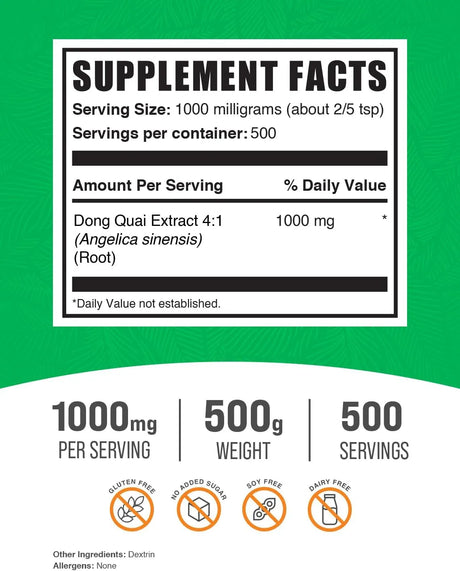 BULK SUPPLEMENTS - Bulk Supplements Dong Quai Root Extract Powder 500Gr. - The Red Vitamin MX - Suplementos Alimenticios - {{ shop.shopifyCountryName }}