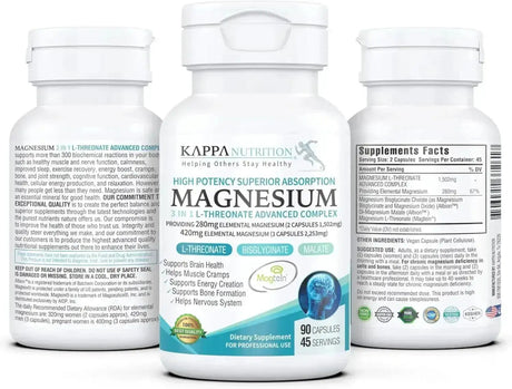 KAPPA NUTRITION - KAPPA NUTRITION Magnesium 90 Capsulas - The Red Vitamin MX - Suplementos Alimenticios - {{ shop.shopifyCountryName }}
