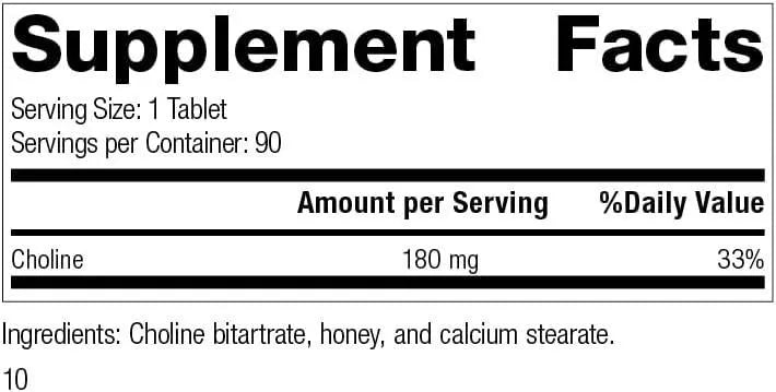 STANDARD PROCESS - Standard Process Choline 90 Tabletas - The Red Vitamin MX - Suplementos Alimenticios - {{ shop.shopifyCountryName }}