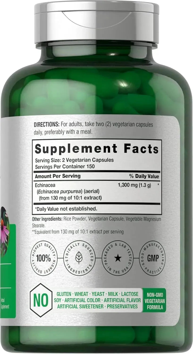 HORBAACH - Horbaach Echinacea Extract 1300Mg. 300 Capsulas - The Red Vitamin MX - Suplementos Alimenticios - {{ shop.shopifyCountryName }}