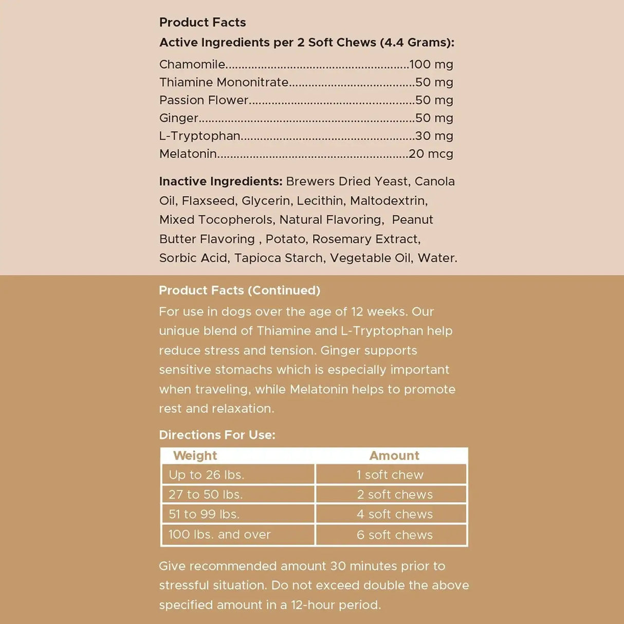 CHEW + HEAL - Chew + Heal Labs Calming Chews for Dogs Peanut Butter 60 Masticables - The Red Vitamin MX - Relajantes Para Perros - {{ shop.shopifyCountryName }}