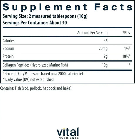 VITAL NUTRIENTS - Vital Nutrients Marine Collagen Powder Unflavored 60 Capsulas - The Red Vitamin MX - Suplementos Alimenticios - {{ shop.shopifyCountryName }}