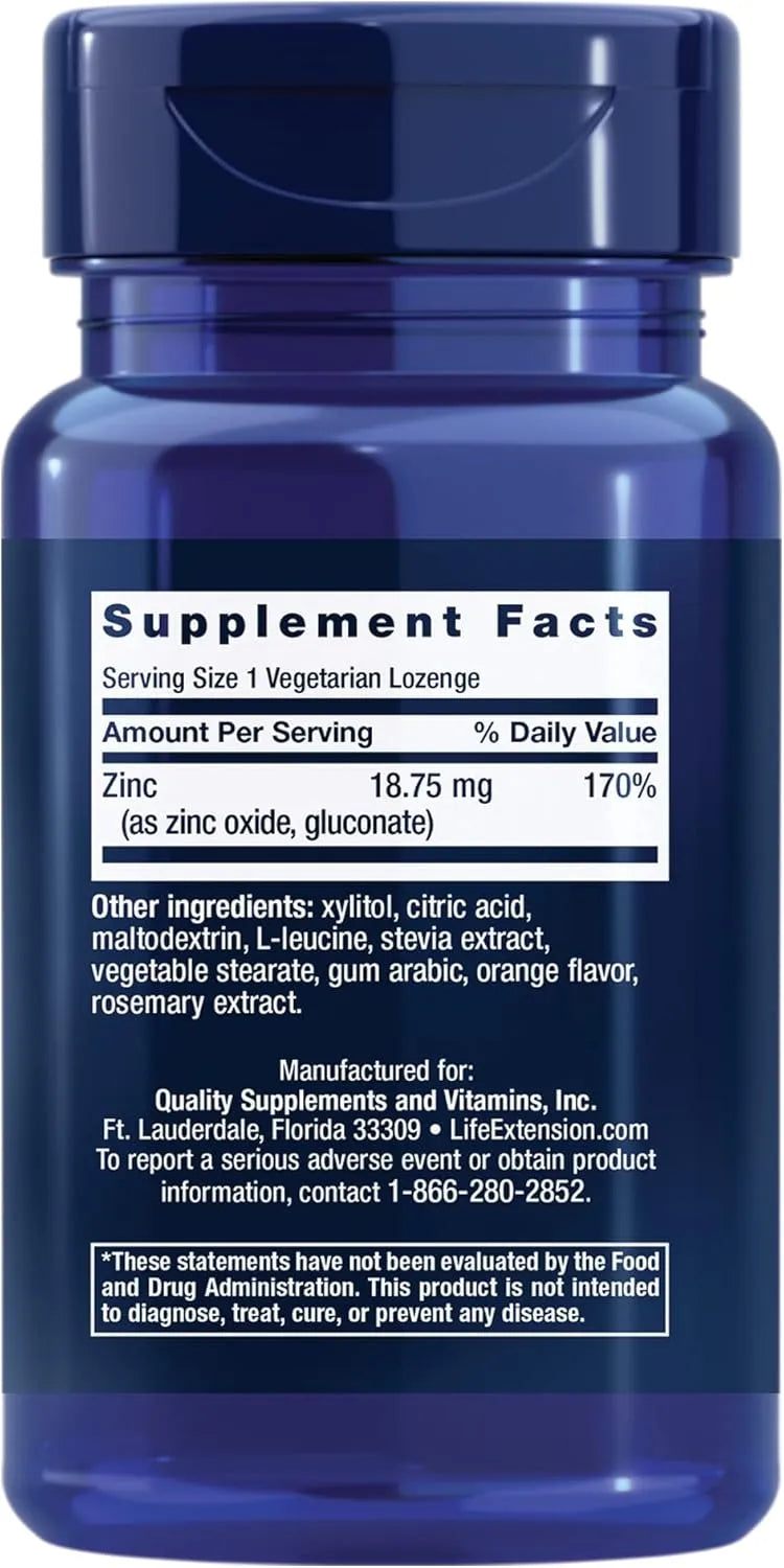 LIFE EXTENSION - Life Extension Zinc Lozenges 60 Tabletas - The Red Vitamin MX - Suplementos Alimenticios - {{ shop.shopifyCountryName }}
