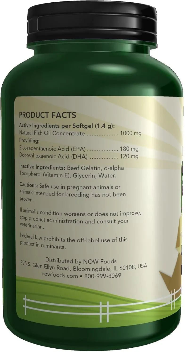 NOW SUPPLEMENTS - NOW Foods Pet Health Omega 3 180 Capsulas Blandas - The Red Vitamin MX - Aceite De Pescado Para Perros - {{ shop.shopifyCountryName }}
