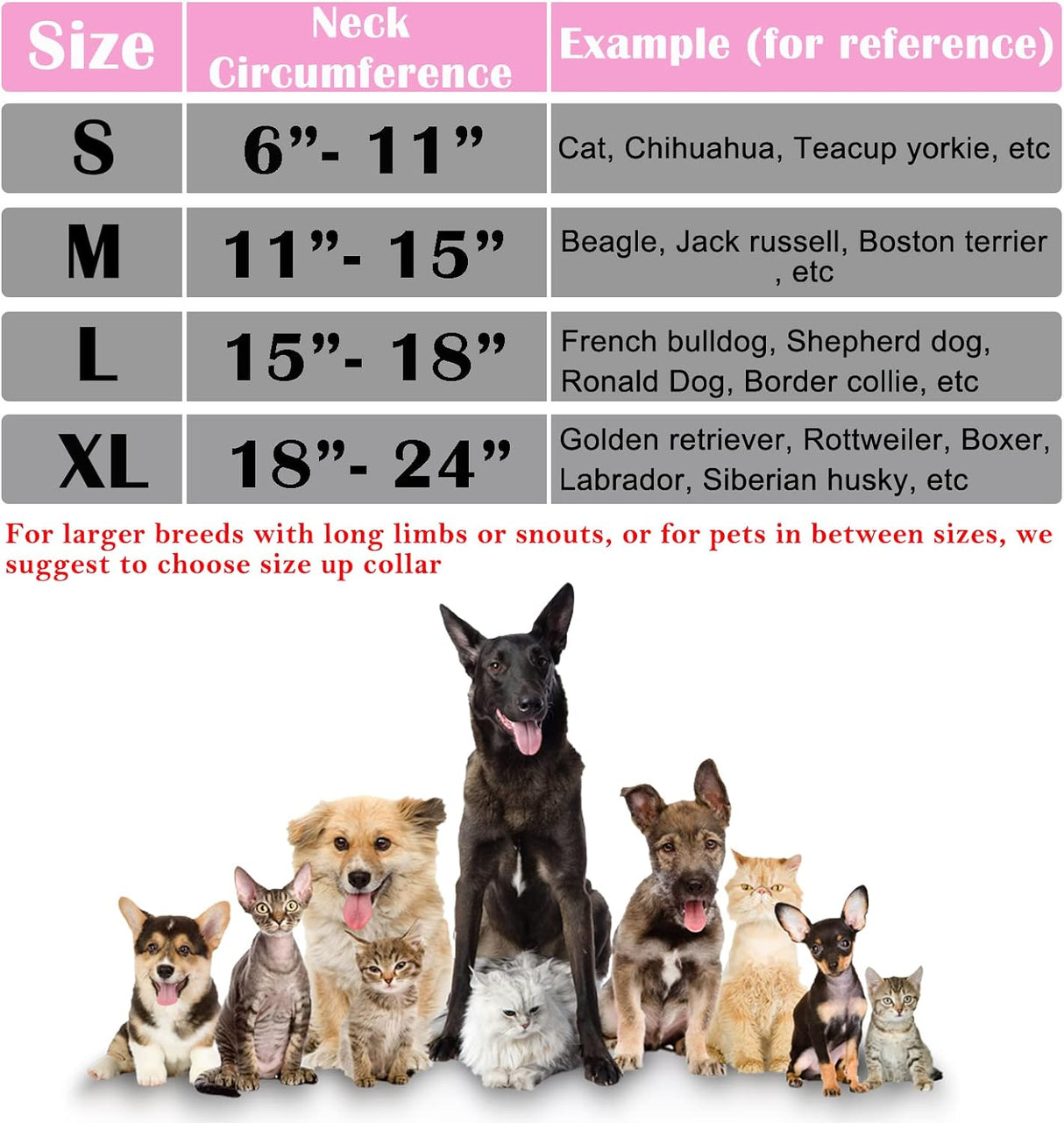Katoggy Inflatable Dog Collar PINK EXTRA LARGE