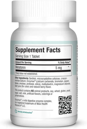 MAXI HEALTH - Maxi Health Mel-O-Chew Chewable Melatonin 5Mg. 100 Tabletas Masticables - The Red Vitamin MX - Suplementos Alimenticios - {{ shop.shopifyCountryName }}