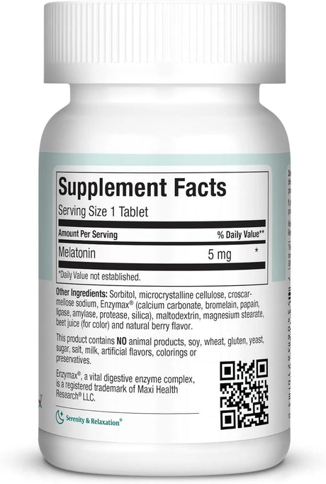 MAXI HEALTH - Maxi Health Mel-O-Chew Chewable Melatonin 5Mg. 100 Tabletas Masticables - The Red Vitamin MX - Suplementos Alimenticios - {{ shop.shopifyCountryName }}