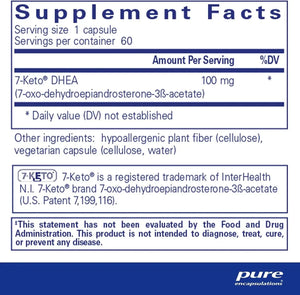 PURE ENCAPSULATIONS - Pure Encapsulations 7-Keto DHEA 100Mg. 60 Capsulas - The Red Vitamin MX - Suplementos Alimenticios - {{ shop.shopifyCountryName }}