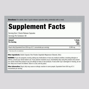 PIPING ROCK - Piping Rock Royal Jelly 2500Mg. 120 Capsulas - The Red Vitamin MX - Suplementos Alimenticios - {{ shop.shopifyCountryName }}