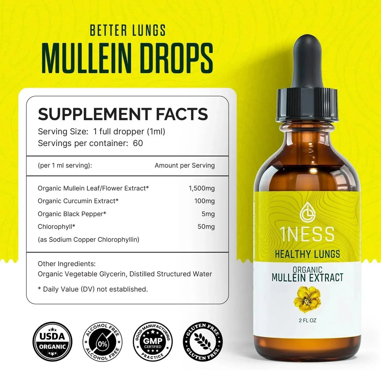 1NESS - 1Ness Mullein Drops for Lungs 2 Fl.Oz. - The Red Vitamin MX - Suplementos Alimenticios - {{ shop.shopifyCountryName }}