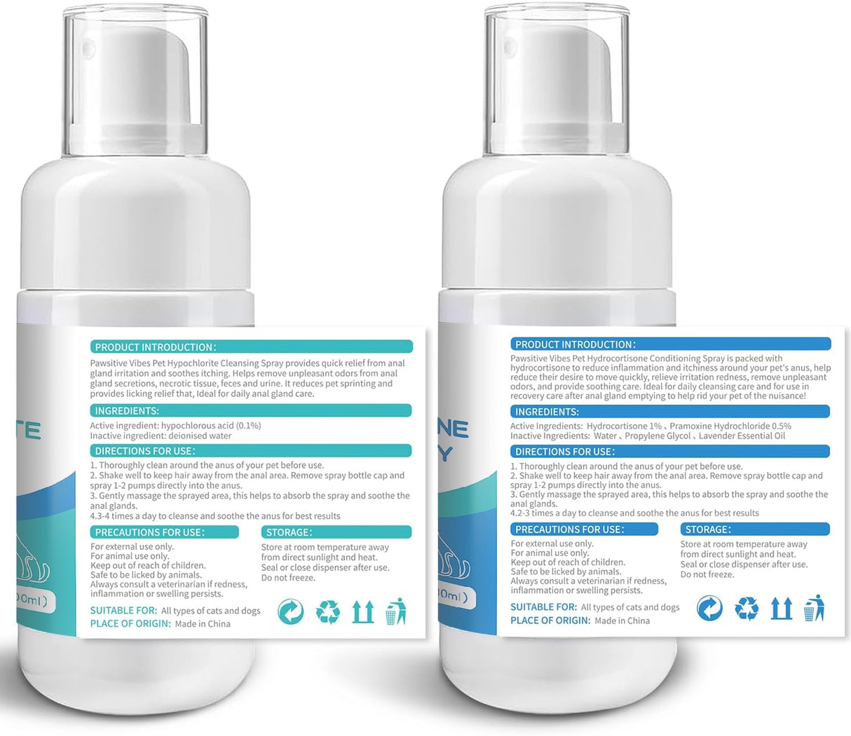 Pawsitive Vibes Medicated Instant Dog Anal Spray Kit