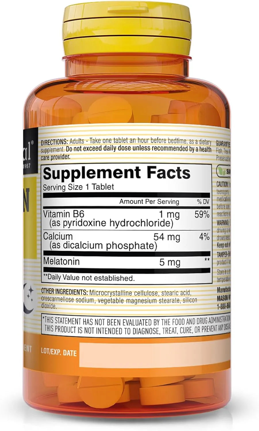 MASON NATURAL - MASON NATURAL Melatonin 5Mg. 60 Tabletas 2 Pack - The Red Vitamin MX - Suplementos Alimenticios - {{ shop.shopifyCountryName }}
