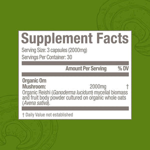 OM - OM MUSHROOM SUPERFOOD Reishi Mushroom 90 Capsulas - The Red Vitamin MX - Suplementos Alimenticios - {{ shop.shopifyCountryName }}