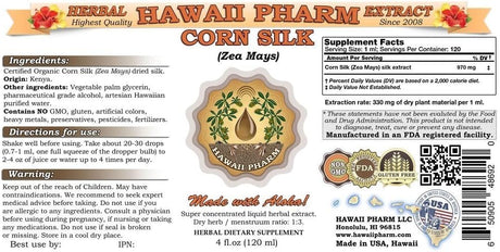 HawaiiPharm Corn Silk Liquid Extract 2 Fl.Oz.