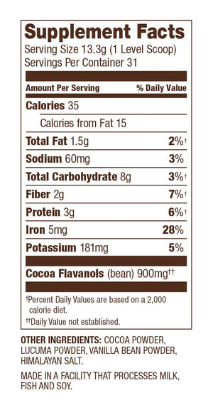 FlavaMix Performance Cocoa Powder 900Mg. 31 Servicios 412Gr.