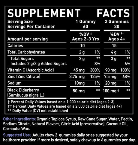 ZEAL NATURALS - Zeal Naturals Sambucus Elderberry Gummies 60 Gomitas - The Red Vitamin MX - Suplementos Alimenticios - {{ shop.shopifyCountryName }}