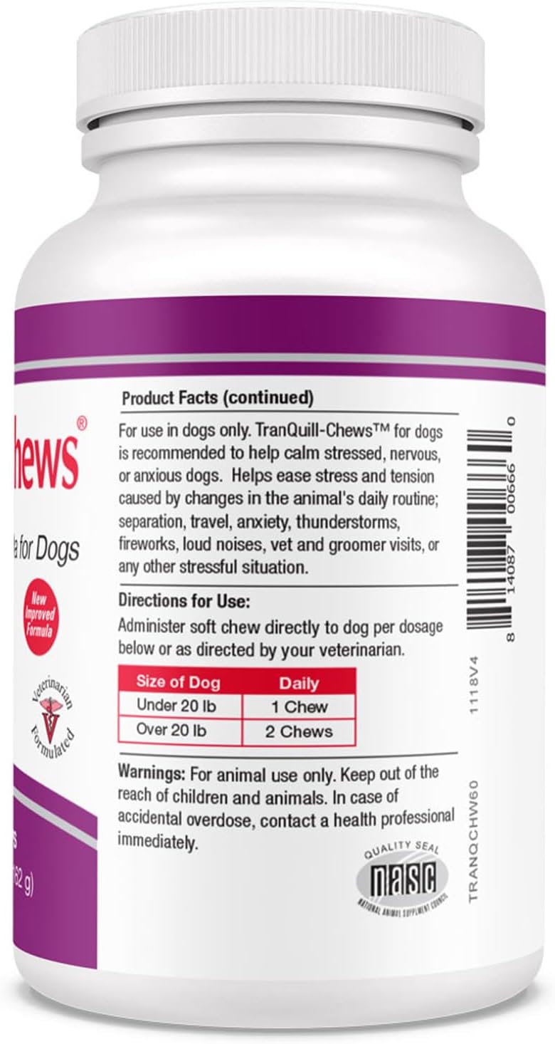 Pet Health Solutions Tranquil-Chews Calming Formula for Dogs 60 Masticables