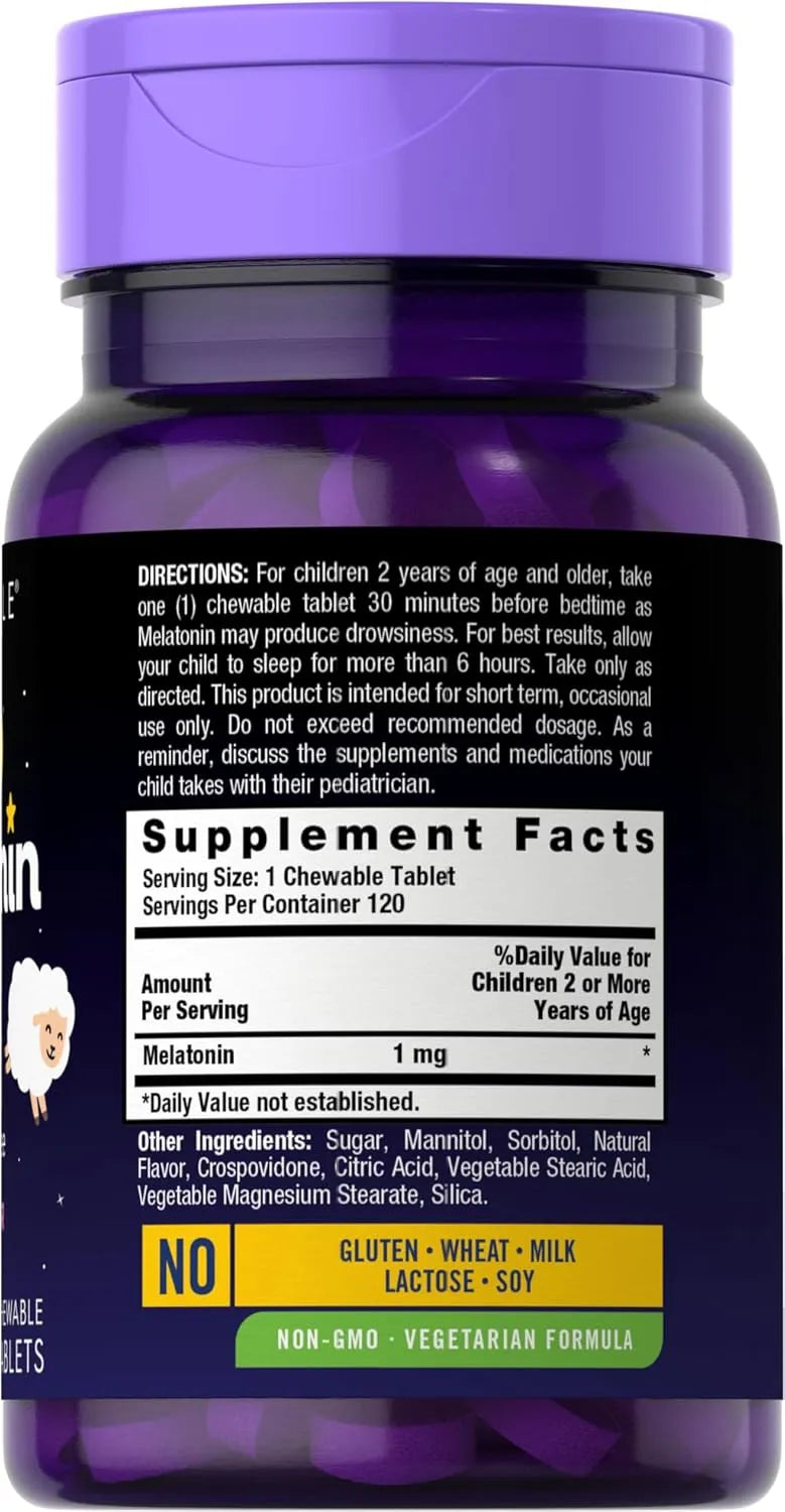 CARLYLE - Carlyle Kids Melatonin 1Mg. 120 Tabletas Masticables - The Red Vitamin MX - Suplementos Alimenticios - {{ shop.shopifyCountryName }}
