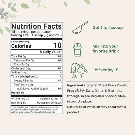 MICRO INGREDIENTS - Micro Ingredients Organic Wheat Grass Powder 454Gr. - The Red Vitamin MX - Suplementos Alimenticios - {{ shop.shopifyCountryName }}
