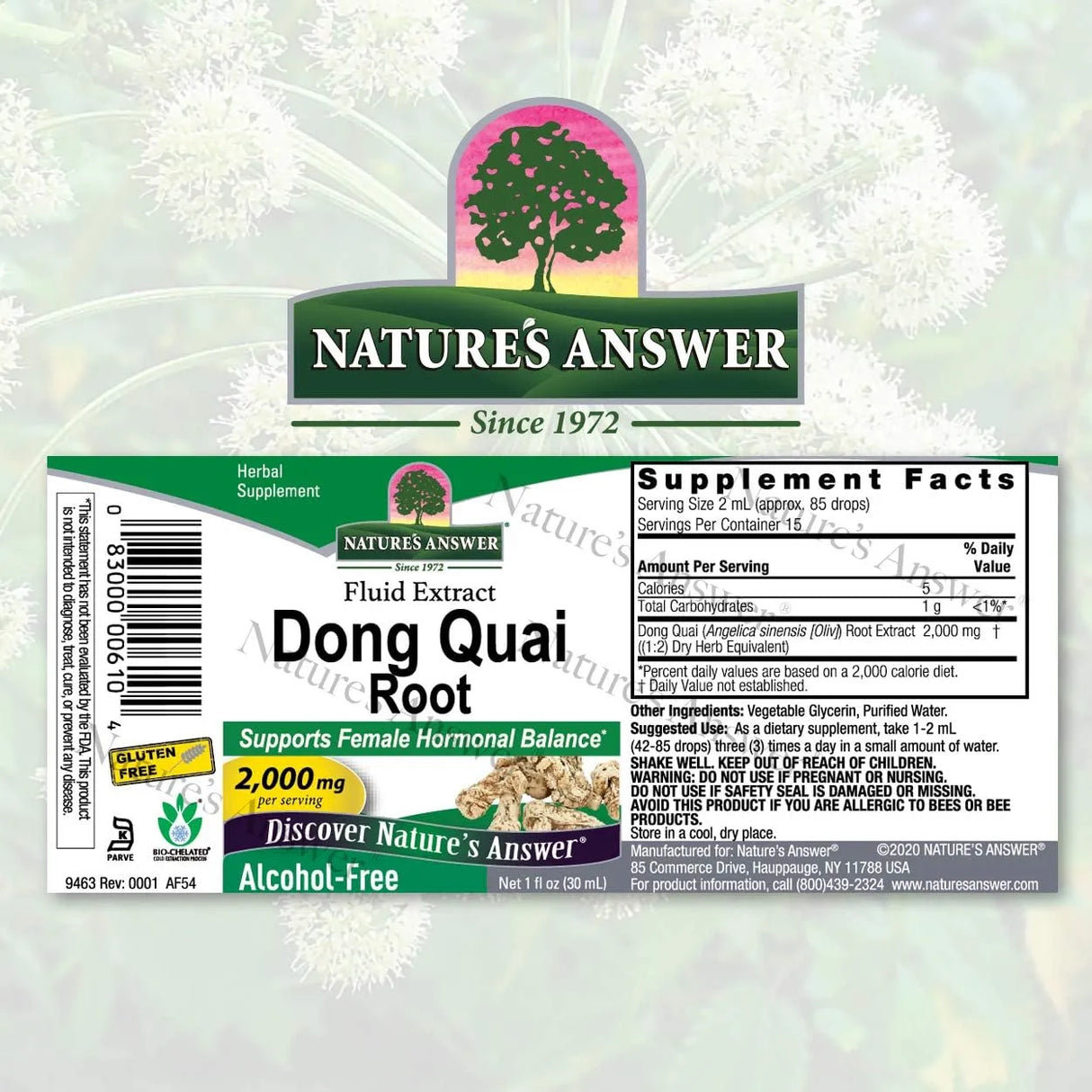 NATURE´S ANSWER - Nature's Answer Alcohol-Free Dong Quai Root 2000Mg. 1 Fl.Oz. - The Red Vitamin MX - Suplementos Alimenticios - {{ shop.shopifyCountryName }}