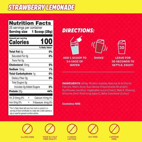 SEEQ - SEEQ Clear Whey Isolate Protein Powder Strawberry Lemonade 25 Servicios - The Red Vitamin MX - Suplementos Alimenticios - {{ shop.shopifyCountryName }}