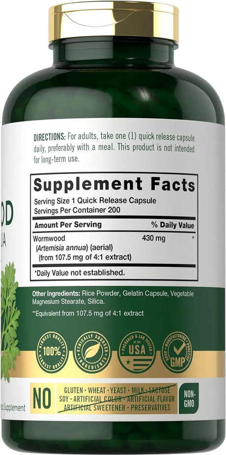 CARLYLE - Carlyle Wormwood 430Mg. 200 Capsulas - The Red Vitamin MX - Suplementos Alimenticios - {{ shop.shopifyCountryName }}