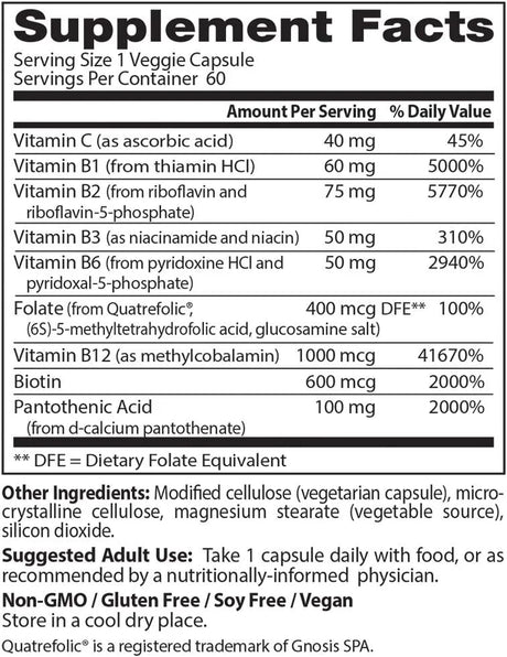 DOCTOR'S BEST - Doctor's Best Fully Active B Complex 60 Capsulas - The Red Vitamin MX - Suplementos Alimenticios - {{ shop.shopifyCountryName }}