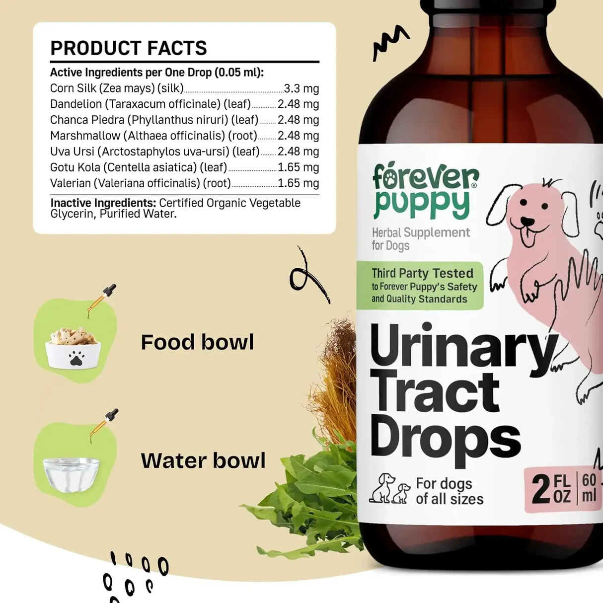 FOREVER PUPPY - Forever Puppy Urinary Tract Drops for Dogs 2 Fl.Oz. - The Red Vitamin MX - Salud De Tracto Urinario Para Perros - {{ shop.shopifyCountryName }}
