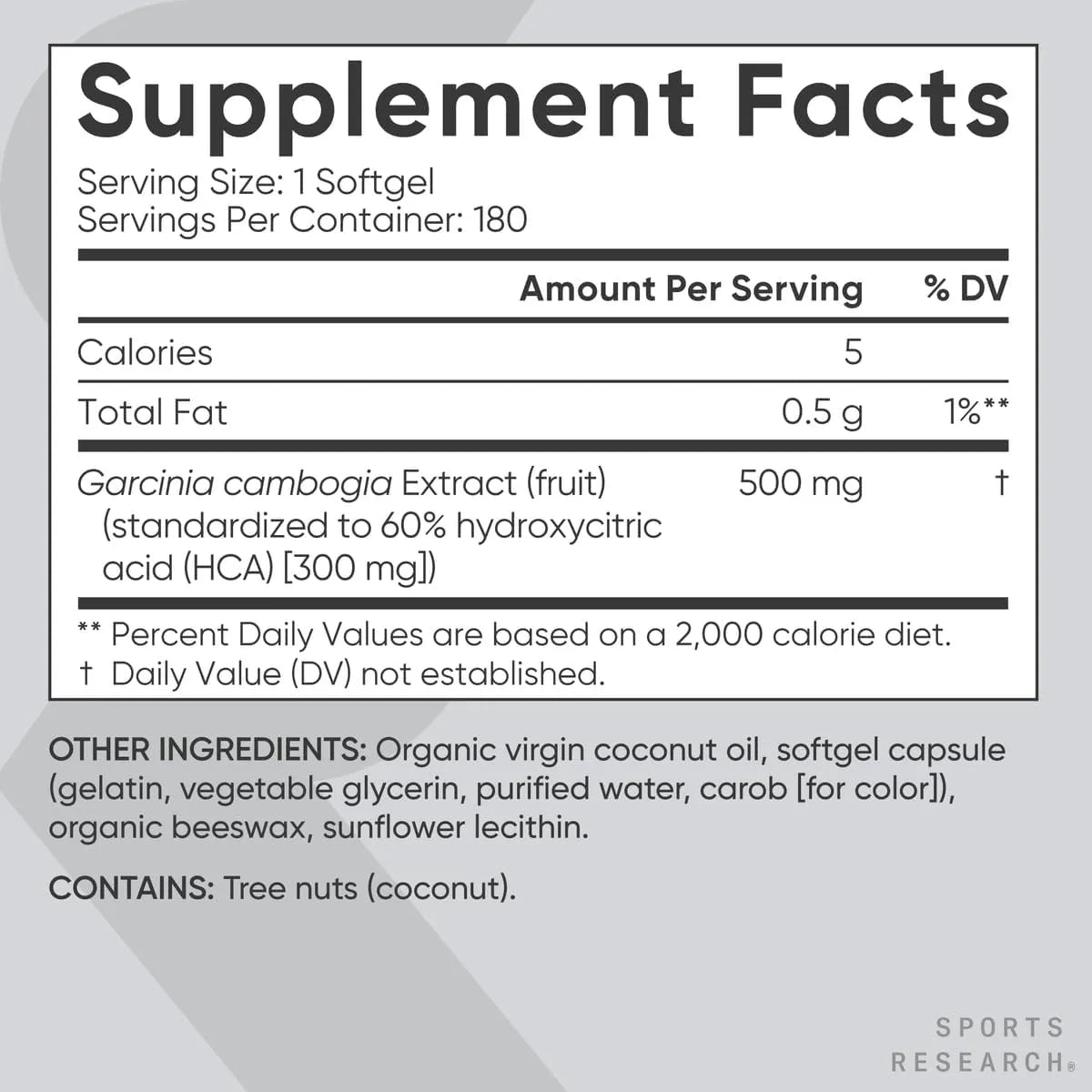 SPORTS RESEARCH - Sports Research Garcinia Cambogia Extract 500Mg. 180 Capsulas Blandas - The Red Vitamin MX - Suplementos Alimenticios - {{ shop.shopifyCountryName }}