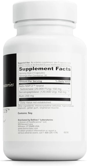 DAVINCI LABS - DAVINCI Labs Nattokinase Plus 60 Capsulas - The Red Vitamin MX - Suplementos Alimenticios - {{ shop.shopifyCountryName }}