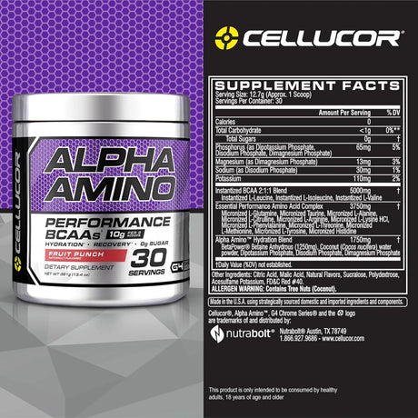 CELLUCOR - Cellucor Alpha Amino EAA & BCAA Powder 30 Servicios Fruit Punch 381Gr. - The Red Vitamin MX - Suplementos Alimenticios - {{ shop.shopifyCountryName }}