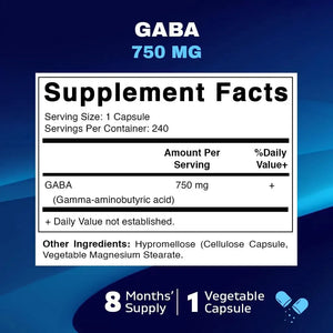 VITAMATIC - Vitamatic GABA 750Mg. 240 Capsulas - The Red Vitamin MX - Suplementos Alimenticios - {{ shop.shopifyCountryName }}