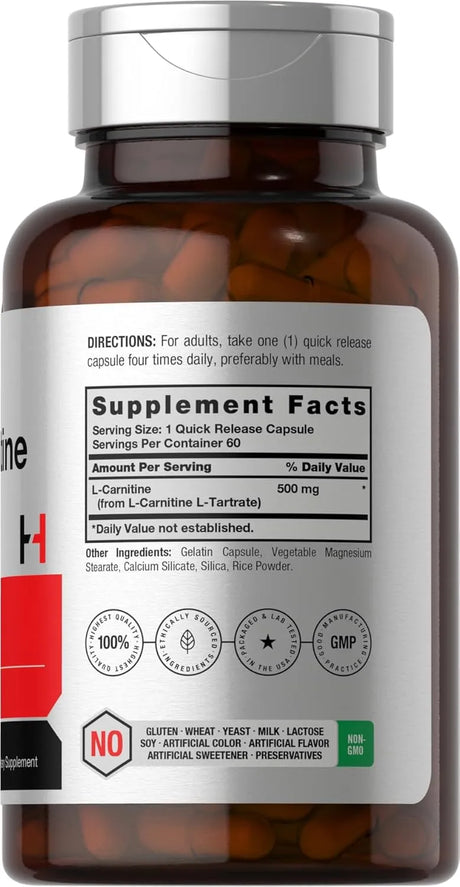 HORBAACH - Horbaach L Carnitine 500Mg. 60 Capsulas - The Red Vitamin MX - Suplementos Alimenticios - {{ shop.shopifyCountryName }}