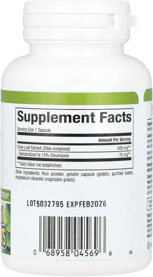 NATURAL FACTORS - Natural Factors Olive Leaf 500Mg. 60 Capsulas - The Red Vitamin MX - Suplementos Alimenticios - {{ shop.shopifyCountryName }}