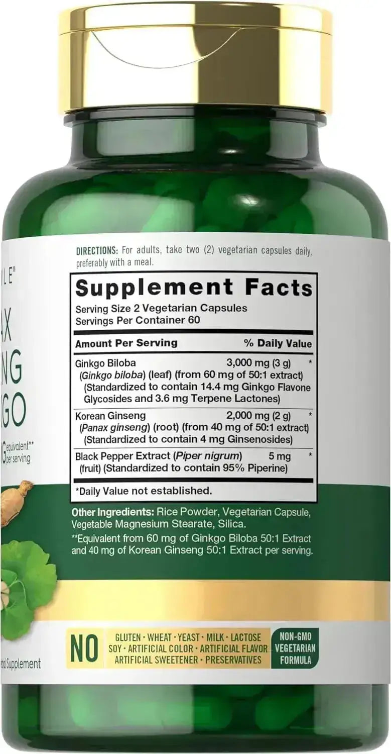 CARLYLE - Carlyle Panax Ginseng + Ginkgo Biloba 120 Capsulas - The Red Vitamin MX - Suplementos Alimenticios - {{ shop.shopifyCountryName }}