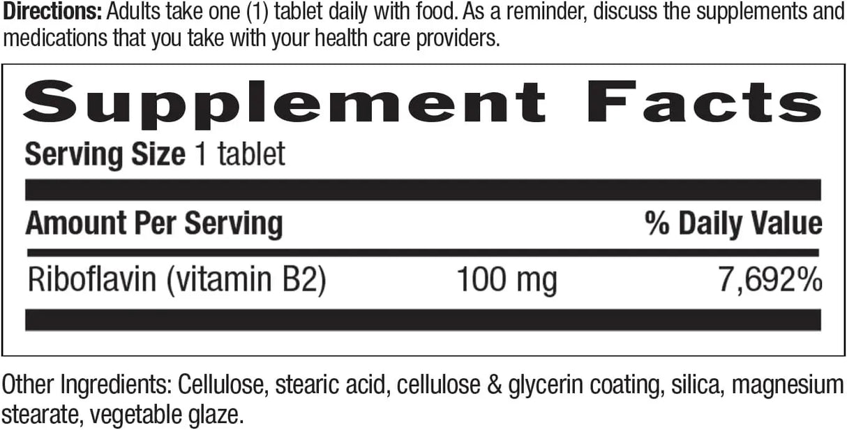 COUNTRY LIFE - Country Life Vitamin B2 100Mg. 100 Tabletas - The Red Vitamin MX - Suplementos Alimenticios - {{ shop.shopifyCountryName }}