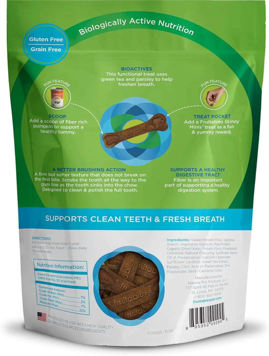 FRUITABLES - Fruitables 15 Count BioActive Fresh Mouth Dental Chews Small 15 Piezas - The Red Vitamin MX - Cuidado Dental Para Perros - {{ shop.shopifyCountryName }}