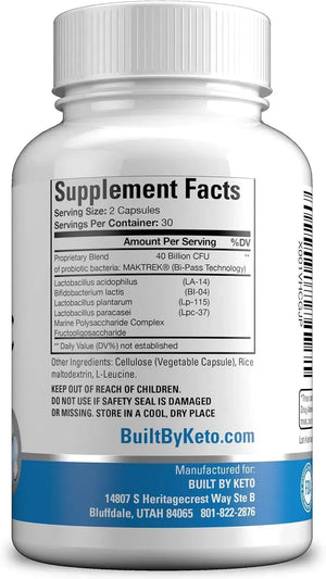 BUILT BY KETO - Built by Keto Probiotics with Prebiotic 60 Capsulas - The Red Vitamin MX - Suplementos Alimenticios - {{ shop.shopifyCountryName }}