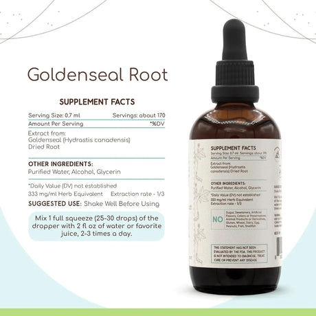 HERBERA - HerbEra Goldenseal Root A60 Alcohol Herbal Extract Tincture 4 Fl.Oz. - The Red Vitamin MX - Suplementos Alimenticios - {{ shop.shopifyCountryName }}