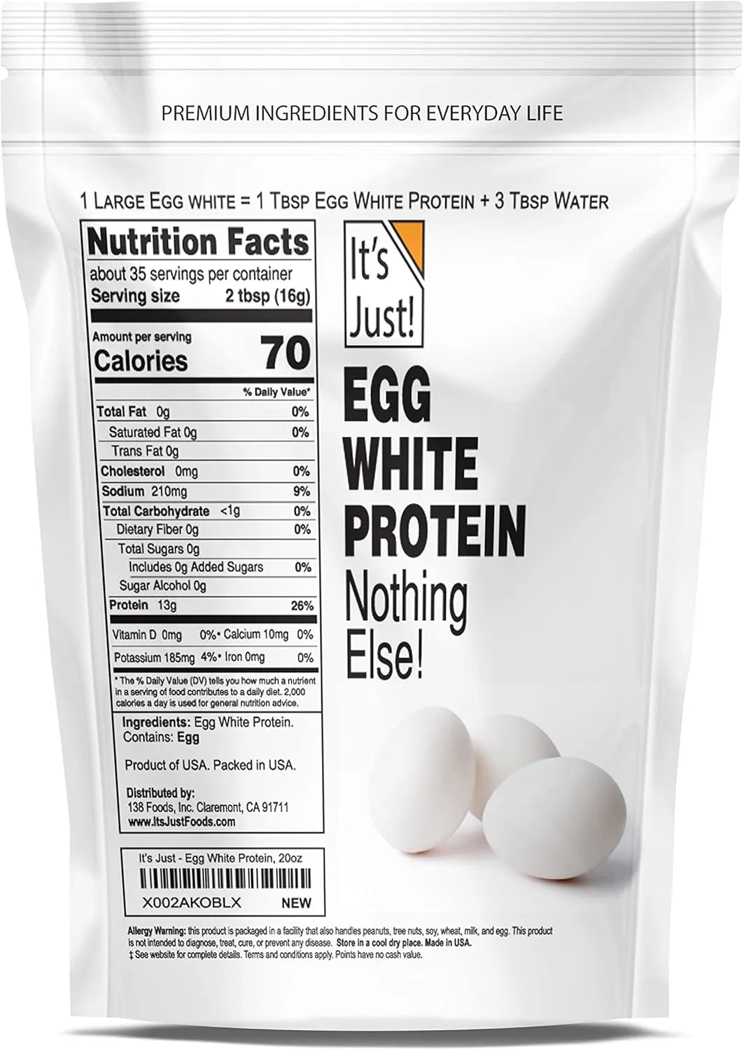 IT´S JUST! - It's Just! Egg White Protein Powder 567Gr. - The Red Vitamin MX - Suplementos Alimenticios - {{ shop.shopifyCountryName }}