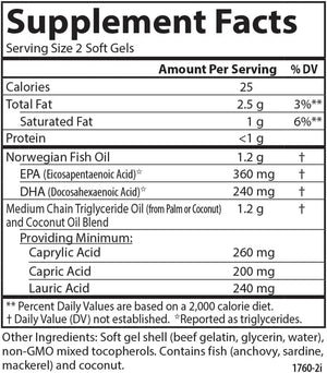 CARLSON - Carlson MCT & Omega-3 60 Capsulas Blandas - The Red Vitamin MX - Suplementos Alimenticios - {{ shop.shopifyCountryName }}