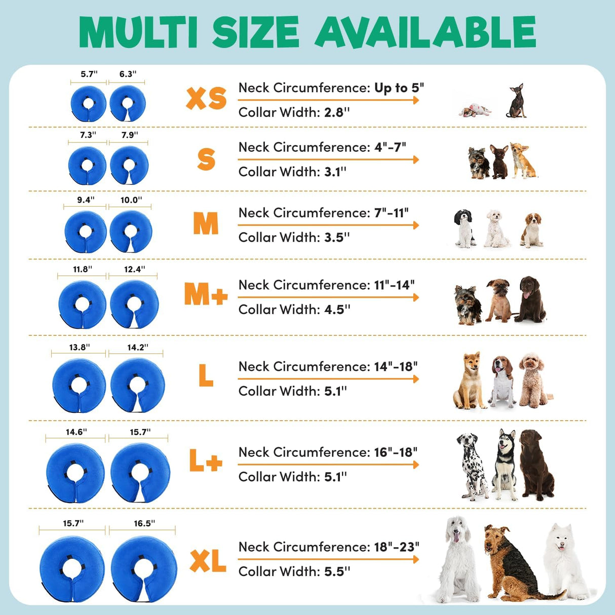 BENCMATE Inflatable Dog Cone Collar Alternative SMALL Dark Grey