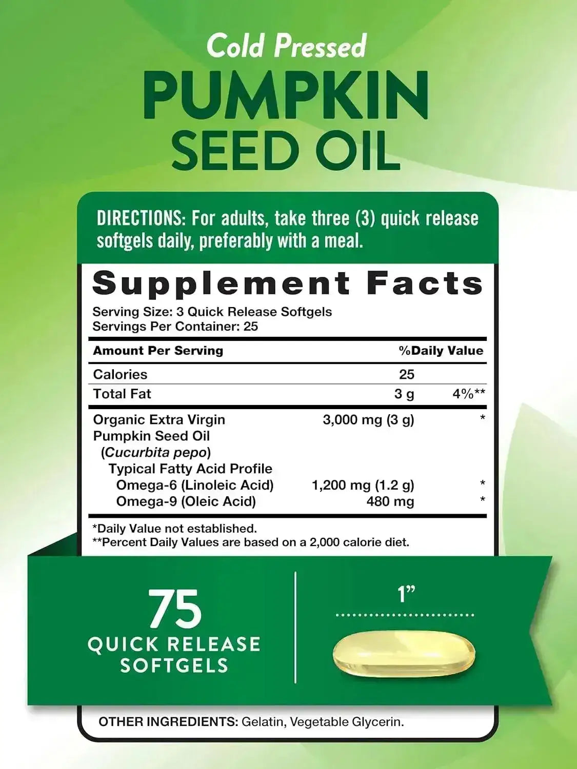NATURE'S TRUTH - Nature's Truth Pumpkin Seed Oil 3000Mg. 75 Capsulas Blandas - The Red Vitamin MX - Suplementos Alimenticios - {{ shop.shopifyCountryName }}