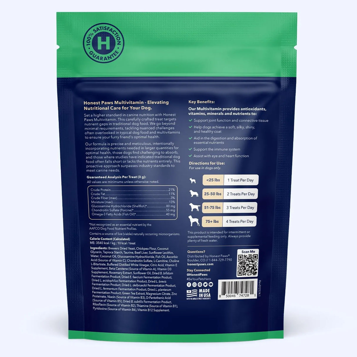 HONEST PAWS - Honest Paws Dog Multivitamin Soft Chews Beef Flavor 90 Masticables - The Red Vitamin MX - Multivitamínicos Para Perros - {{ shop.shopifyCountryName }}